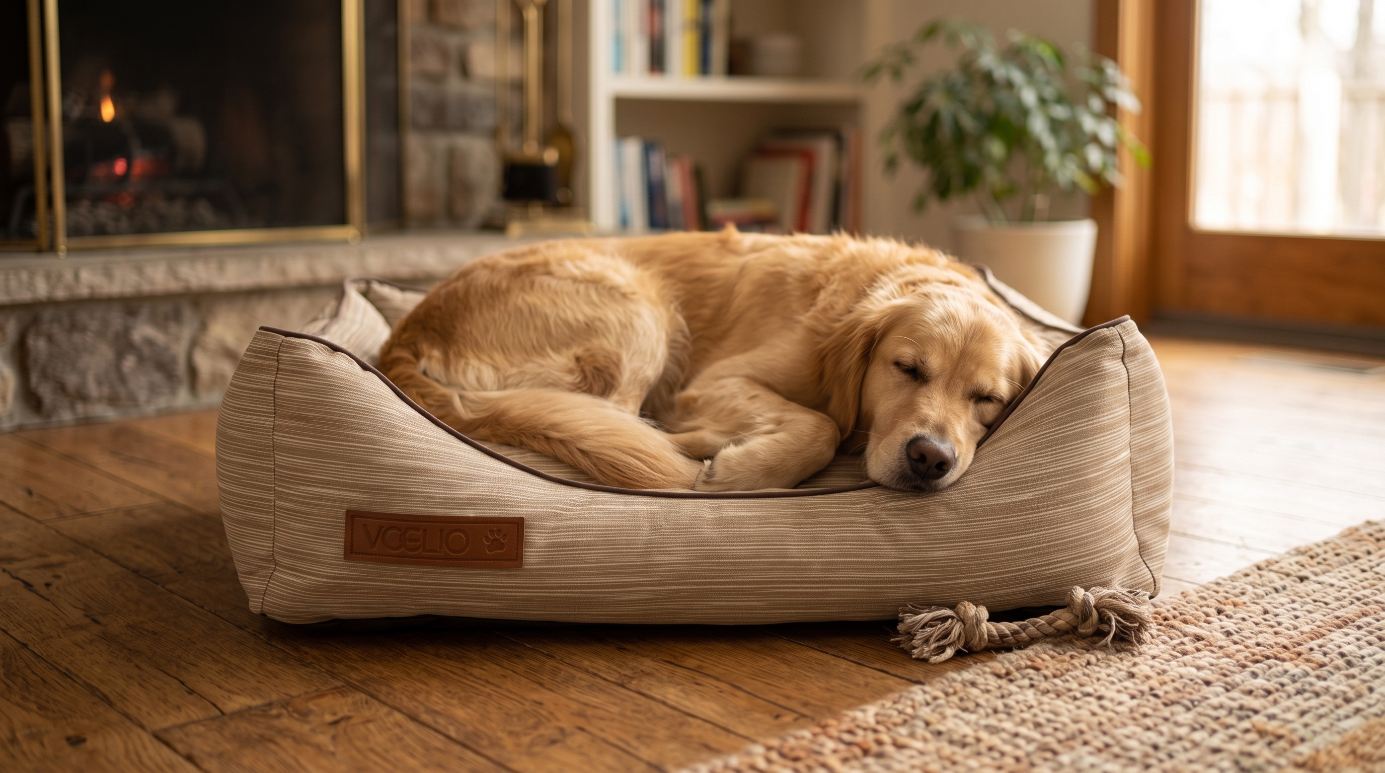 Cama Roma Voglio Pet com cachorro descansando